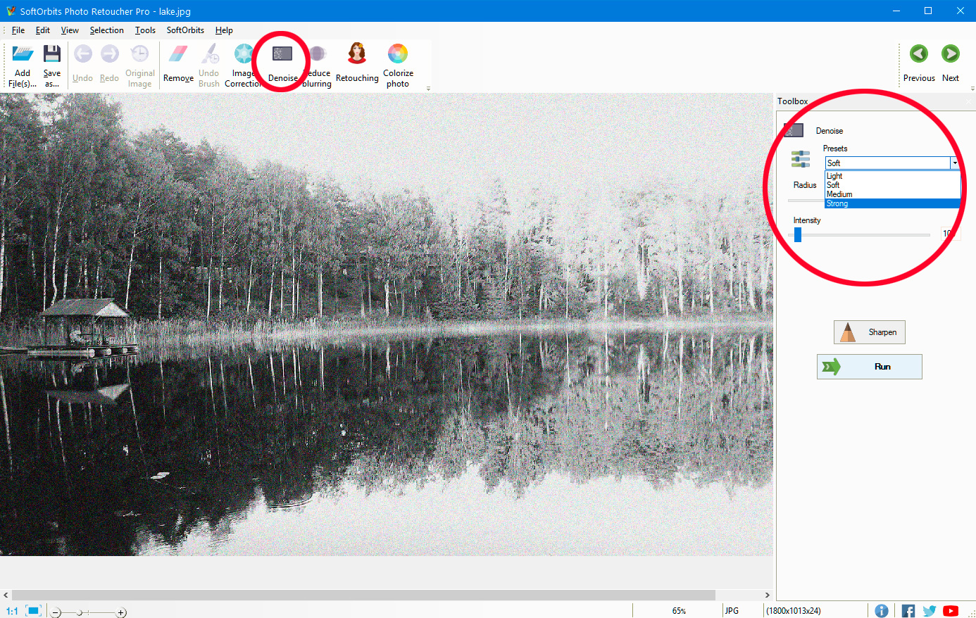 remove noise from old photos
